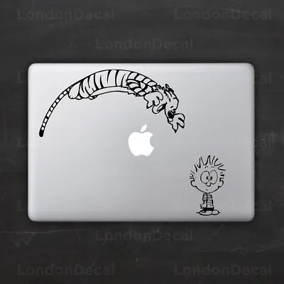 CALVIN AND HOBBES Apple MacBook Decal Sticker Fits All MacBook Models (Type 2) • £5.49