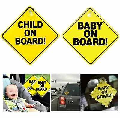 Baby On Board Child On Board Car Sign Badge Baby Safety Warning Window Sticker  • £2.92