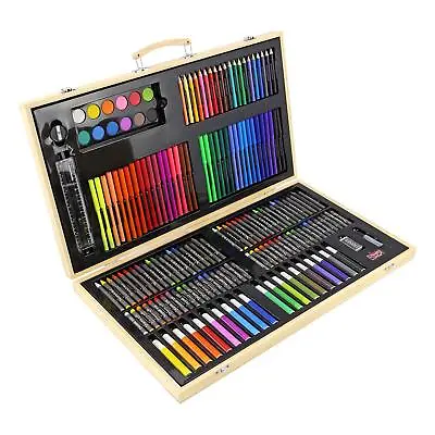 £17.95 • Buy 180 Pcs Art Set Childrens/Kids Colouring Drawing Painting Arts & Crafts Case