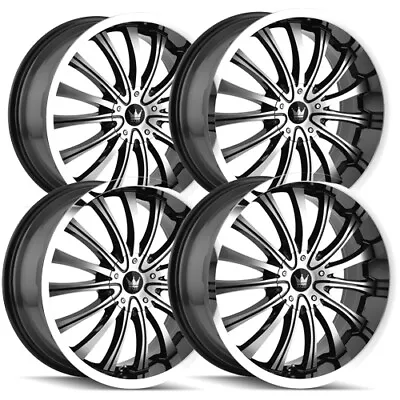 (4) Mazzi 351 Hype 18x7.5 5x105/5x115 +40mm Black/Machined Wheels Rims 18  Inch • $647.96