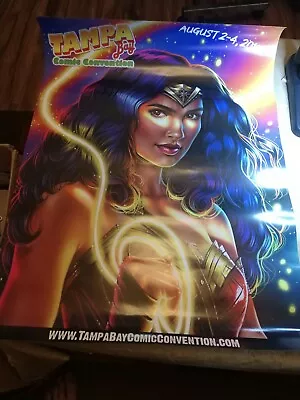 Gal Gadot Wonder Woman - Morgan Davidson Tampa Bay 2019 Comic Con 18 X24  Poster • $10.99