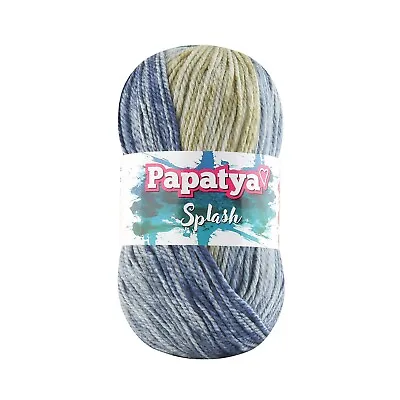Rainbow Aran Weight 100g Papatya Splash/Multicoloured • £2.75