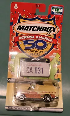 Mattel Matchbox Across America 50th Birthday Cars California Chevy Bel Air Card • $6.99