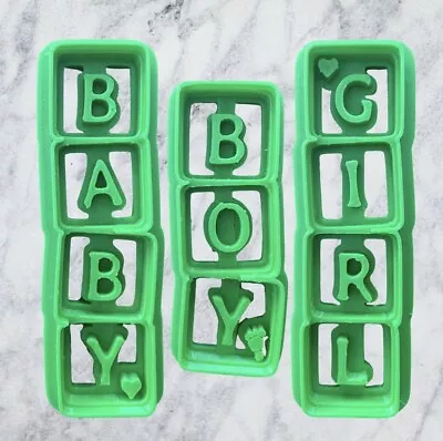 Baby Shower Cookie Cutter Fondant Biscuit 4 Sizes! Icing Bake 8cm 10cm 12cm 14cm • £7.99