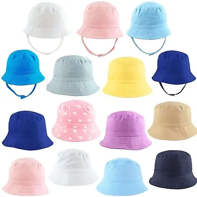 Baby Sun Hat Summer Beach Hat Bucket Cap Boy Girl Toddler Kids Newborn 0-4 Years • £6.95