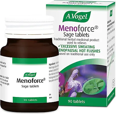 A.Vogel Menoforce Sage 90 Tablets / For Menopausal Hot Flushes & Night Sweats • £42.30