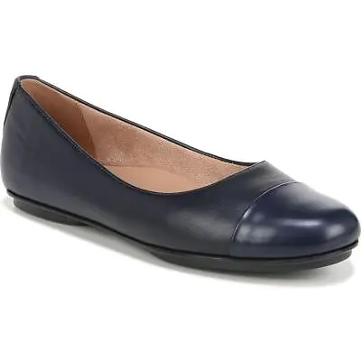 Naturalizer Womens Maxwell Leather Toe Cap Slip On Ballet Flats Shoes BHFO 7084 • $39.99