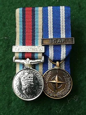 Miniature Medal Group Afghanistan Operational Service Medal & ISAF Medal. • £18