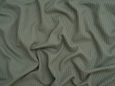 Minerva Waffle Textured Stretch Knit Fabric Mint Green - Per Metre • £17.99