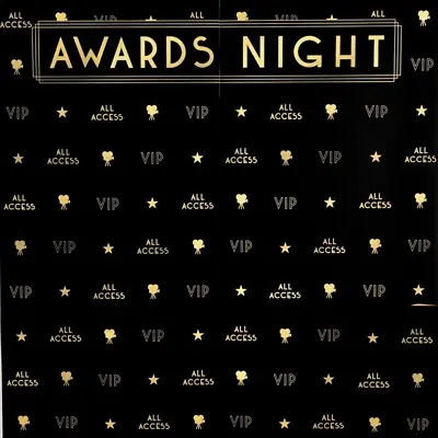 Awards Night VIP Scene Setter Backdrop 32 1/2  X 65  Plastic Background • £5.73
