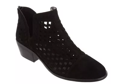 Vince Camuto Suede Cutout Booties Phortiena Black • $31.99