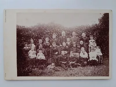 Victorian Cabinet Card: Group Men Women Children: James Walker: Hull • £3.99