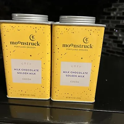 Moonstruck Chocolate Golden Milk Hot Cocoa LOT OF TWO (9.5oz Ea) Turmeric Ginger • $15