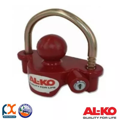 $30 • Buy Alko Trailer Coupling Lock Tow Ball Caravan Camper Boat Red Hitch Security 