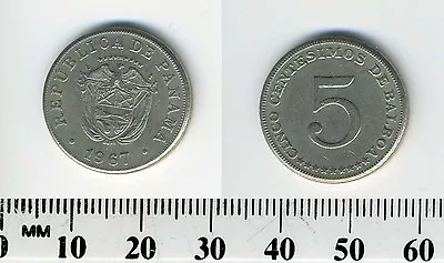 Panama 1967 - 5 Centesimos Of Balboa Copper-Nickel Coin  • $1