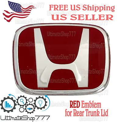 RED H Rear Emblem Trunk Badge Type R For Acura RSX 2002-2006 TSX 2004-2008 • $25