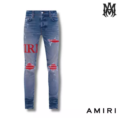 Luxury CHEMIST LEATHER STARS JEAN Redefined: AMIRI's Exquisite Denim Collection • $196.89