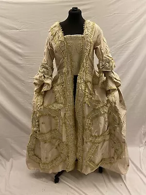 Ivory Marie Antoinette Beaded Robe A La Française Costume • $250