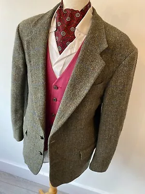 HARRIS TWEED Mens McNEAL COUNTRY RUSTIC CHECK HACKING SPORTS JACKET BLAZER 46  S • $74.64