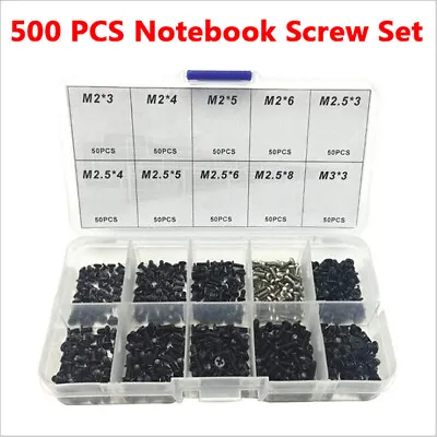 500pcs Laptop Computer Screws Set Universal Screws M2 M2.3 Fs • £6.03