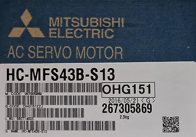 New In Box MITSUBISHI HC-MFS43B-S13 AC Servo Motor • $269.99