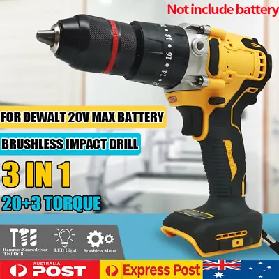 1/2'' Brushless Cordless HEAVY DUTY Impact Hammer Drill For Dewalt 18V Battery • $69.99