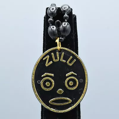 Zulu Parade Mardi Gras Beads Necklace African Eland Vintage 1986 • $29.99