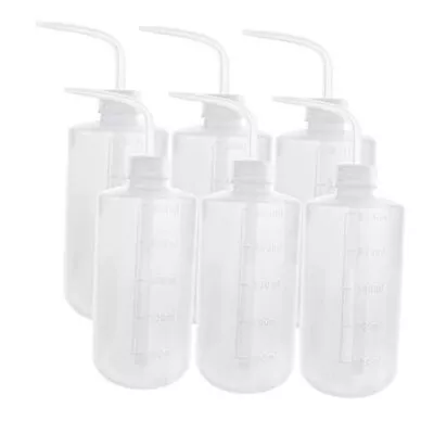  6pcs 500ml Plastic Safety Wash Bottles Lab Squeeze Bottle LDPE Squirt Bottle  • $27.33