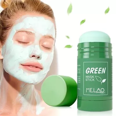 2x Green Tea Purifying Clay Mask Stick Anti Acne Aging Clean Pores Oil Control • £5.69