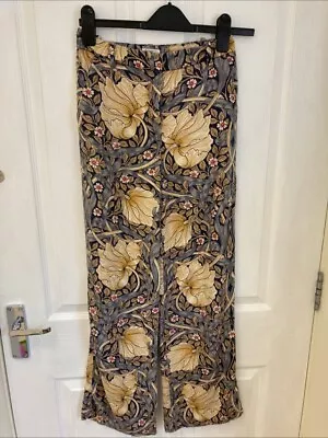 Morris & Co For H&M Stunning William Morris Print Wide Leg Trousers With Pockets • £16.99