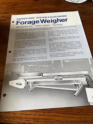 A.O. Smith Harvestore Forage Weigher Brochure FCCA • $21.99