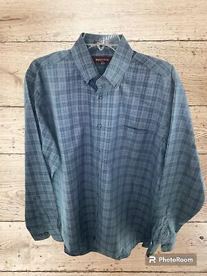 NORDSTROM SMARTCARE WRINKLE FREE  Cotton Blue Casual Shirt Men's XL VERY GOOD • $8.99