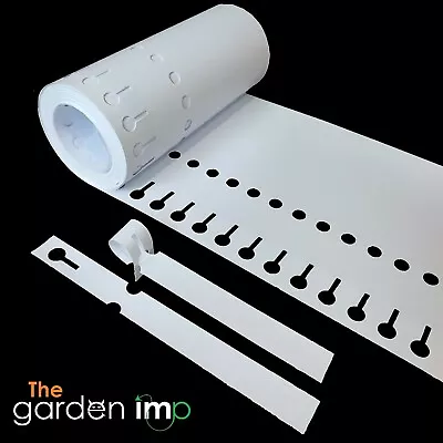 100 Loop Lock White Plant Labels - Industrial Car Garden Self Tie ID Name Tags  • £5.49