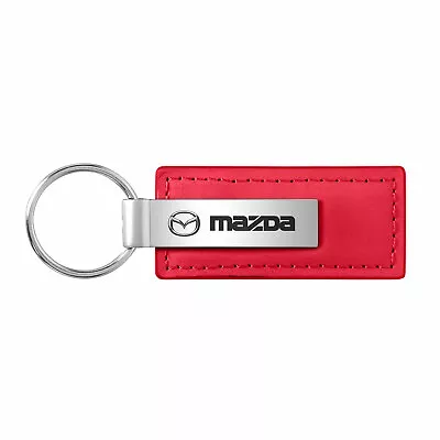 Mazda Logo Red Leather Key Chain Keychain Official Licensed • $16.99