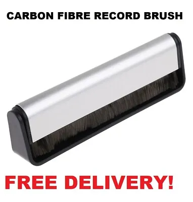 $10.99 • Buy Anti-static Vinyl Record LP Carbon Fibre (Fiber) Record Cleaner Cleaning Brush  