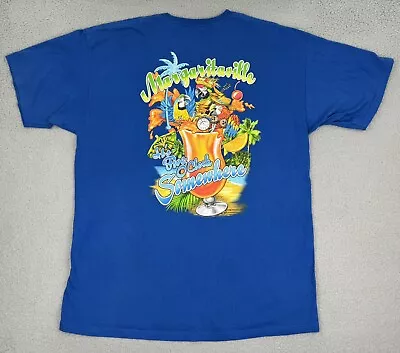 Margaritaville Shirt Mens XL Blue Short Sleeve Las Vegas Five O'Clock Somewhere • $9.99