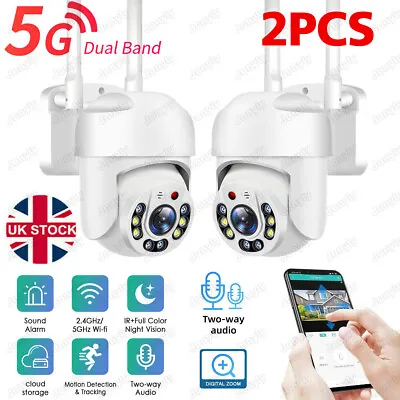 £27.99 • Buy 5G 1080P HD WIFI Wireless IP Camera Outdoor IR CCTV PTZ Smart Home Security Cam