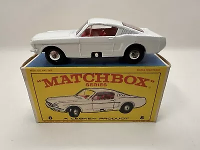 Matchbox Lesney Vintage 1966 Ford Mustang No. #8 W/ Steering In Original Box • $68.50