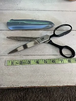 Vintage JOY 9 Inch Pinking (Zigzag Cut) Fabric Shears/Scissors USA Made Shears • £16.38