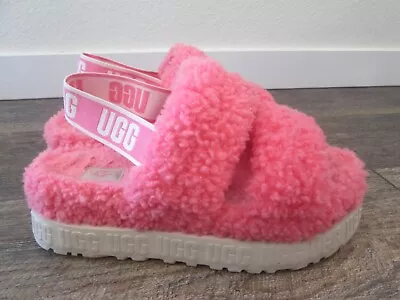 UGG Oh Fluffita Women's Pink Casual Lifestyle Platform Sandals Slippers Sz. 8 • $25