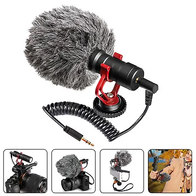 Universal Video Mic Microphone Condensor For Nikon Canon DSLR Camera Android US • $17.48