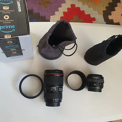 Canon EF 16-35mm F4L IS USM Lens & Canon EF 50 Mm F/1.4 EF USM Prime Lens • £520