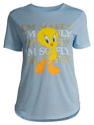 Loony Tunes Tweety Bird Juniors' T-Shirt X-Small (1) Blue NWT • $9.95