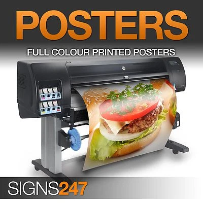 POSTER PRINTING Matt Satin Or Gloss Colour Poster Printing A0 A1 A2 A3 A4 • £6.69