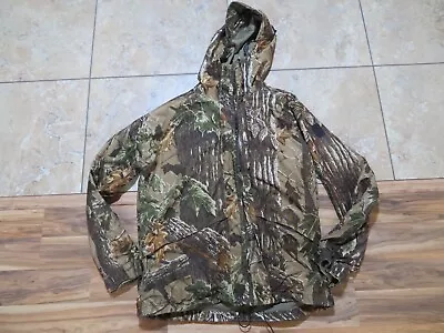 Cabelas WhiteTail Jacket Coat Real Tree Camo-Brown Green Hunting Zip Sz L T • $29.99