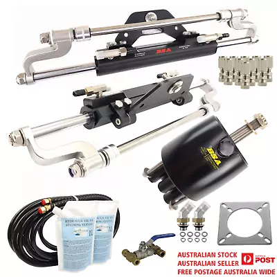 Boat Hydraulic Twin Outboard Engine Steering Kit Suits Mercury 150HP-300HP  • $1155.51