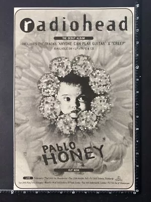 RADIOHEAD - PABLO HONEY 1993 15X11  Poster Sized Press Advert L224 • £12.99