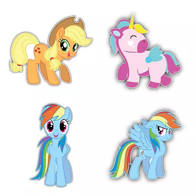 My Little Pony Cartoon Set Of 4 Vinyl Sticker Decal - 5'' Longer Side ID:12 • $12.49