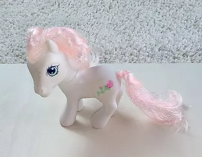 My Little Pony MLP Desert Rose Sparkle 4  2005 G3 Hasbro Tinsel Glitter White • $12.15