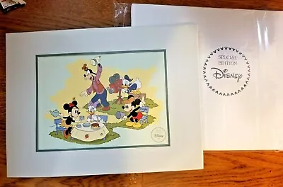 Vintage 1998 Special Edition Disney Print Mickey Minnie Daisy Goofy & Donald • $11.99